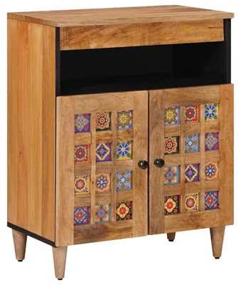 Image de Buffet Naturel 60 x 33,5 x 75 cm Bois de mangue massif