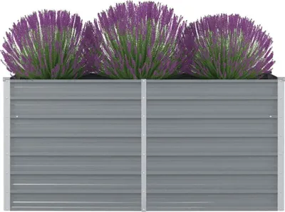 Obrázok produktu pre vidaXL Zvýšená posteľ 160 x 80 x 77 cm Pozinkovaná oceľ Sivá