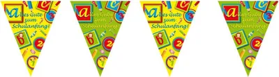 Produktbild von FOLAT Wimpelkette 10 Meter Schulanfang bunt