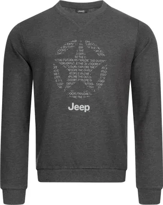 Produktbild von Jeep Herren Rundhals-Sweatshirt Star All Grey