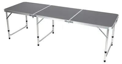 Image de Table de camping pliante aluminium 180 cm - Format valise avec poignée - 6 à 8 personnes