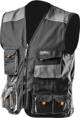 Produktbild von NEO TOOLS Arbeitsweste 81-260-XXL HD - Leichte Herren-Softshellweste - Softshell-Arbeitshandschuh - Berufsweste Montageweste Grau - Größe: XXL
