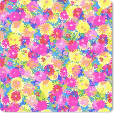 Produktbild von MuchoWow® Mauspad Mousepad Blüte - Sommer - Regenbogen - Design 30x30 cm - Mousepads - Maus Mat - Pad - Mausunterlage - Gaming