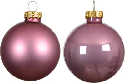 Produktbild von Weihnachtskugeln Glas 3,5cm 16 Stück - Vintagerosa