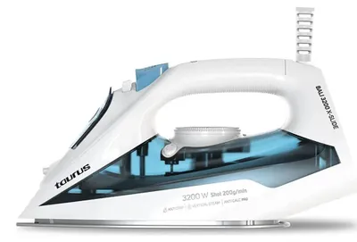 Imagen del producto de Taurus BALI 3200 X-SLIDE, plancha de vapor, placa de cerámica, 1,8 m, 200 g/min, azul, blanco, 45 g/min