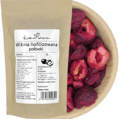 Produktbild von Kirschen Gefriergetrocknet 20 g | Halbe Früchte, ohne Zuckerzusatz