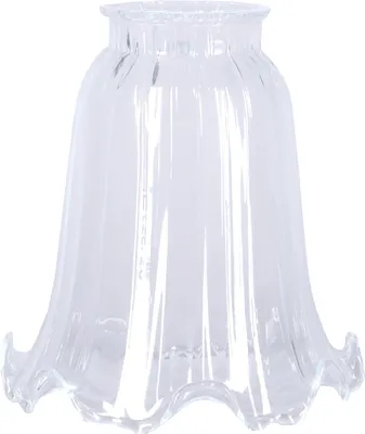 Image de Abat-jour en verre suspendu Ø 123mm verre de lampe verre strié clair abat-jour en verre transparent pour luminaire