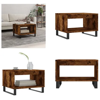 Produktbild von vidaXL Couchtisch Räuchereiche 60x50x40 cm Holzwerkstoff - Couchtisch - Couchtische - Beistelltisch - Sofatisch