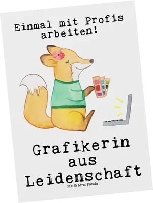 Produktbild von Mr. & Mrs. Panda Postkarte Grafikerin Leidenschaft - Weiß - Geschenk, Postkarten, Spruch, bildkarte, Mediengestalter, Lustig, Ansichtskarten, Designer, Ansichtskarte