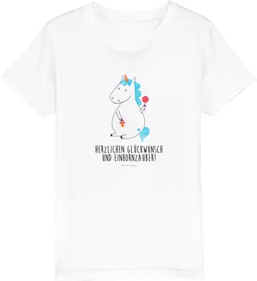 Produktbild von Mr. & Mrs. Panda Kleinkinder T-Shirt Einhorn Baby 12-14 Jahre (152/164) - Weiß - Geschenk, Teenager, Mutter, Einhörner, Party, Kindershirt, Geburtstag, Kinder Shirt, Öko
