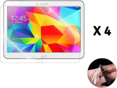 Produktbild von Displayschutzfolie für Samsung Galaxy TAB 4 10.1 [4 Stück] Flexible Transparent Plastik Screen Protector Film Phonillico®