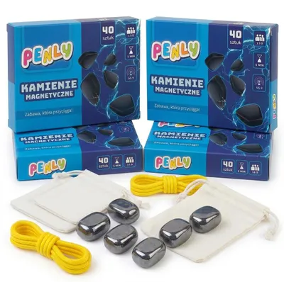 Productafbeelding van Magneetstenen spel – set van 4 x 40 stuks, 160 magnetische stenen, educatief strategiespel met magneten, AI-gegenereerde afbeelding