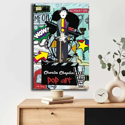 Image de Wallity, 4570POP-018, Peinture décorative sur toile, Multicolore, 100 % TOILE, 45 x 70 cm