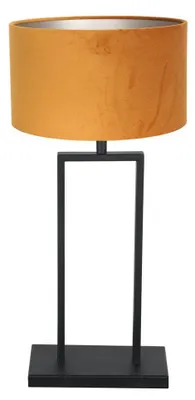 Produktbild von Tischlampe - schwarz - Stang - metall veloursstoff - Ø 30cm - E27 - 3859ZW - Steinhauer