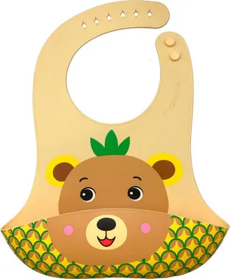 Produktbild von Frootimals Babylatz Bubba Tropibear beige Silikon