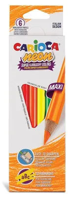 Image de Crayons de couleur maxi néon 8 couleurs CARIOCA