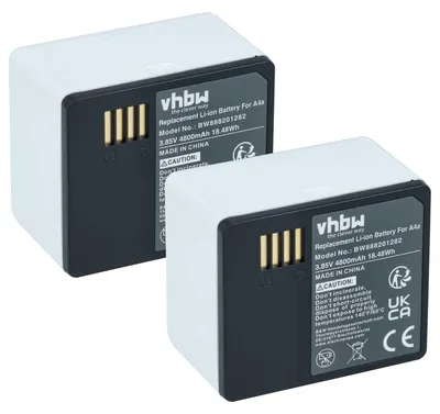 Produktbild von vhbw 2x Akku kompatibel mit Arlo VMA5400, VMC4040P, Ultra 4K UHD, VMA5400-10000S Knopfkamera, getarnte Kamera (4800 mAh, 3,85 V, Li-Polymer)