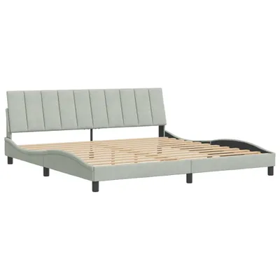 Immagine prodotto di Giroletto senza Materasso Hanko Grigio Chiaro 200x200cm Velluto