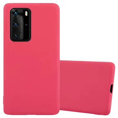 Produktbild von Cadorabo Hülle für Huawei P40 PRO / P40 PRO+ Schutzhülle in Rot Handyhülle TPU Silikon Etui Case Cover