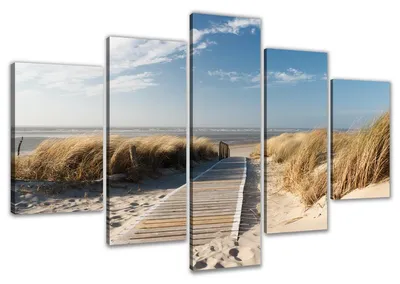 Produktbild von 6310 Strandweg Leinwandbild 5-teilig 200x100 cm