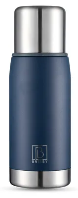 Produktbild von Brisby Edelstahl-Thermosflasche – Thermobecher – Isolierflasche – BPA-frei – Hält 24 Stunden kalt – Hält 12 Stunden heiß – Blau