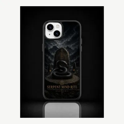 Obrázok produktu pre Puzdro na iPhone 15, ochranné puzdro s motívom hada a rituálu – LUNØIR ©