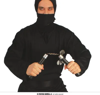 Obrázek produktu pro Černé plastové NUNCHAKU - nunčak - Ninja - 18 cm