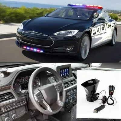 Image de Système de haut-parleurs 12 V pour voiture en plastique ABS noir