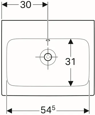 Produktbild von Geberit Geberit Waschtisch iCon o HL mit ÜL 600x485mm weiß KT