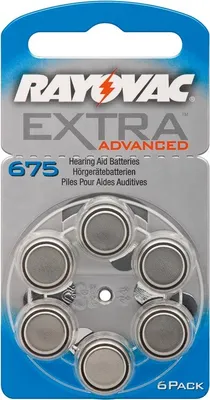 Produktbild von Rayovac Extra Advanced PR44 / 675 - Zink-Luft Hörgeräte-Knopfzelle, 1,4 V