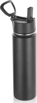 Produktbild von Famanu Wasserflasche mit Isolierung und Handgriff - Doppelwandige Sportflasche für Schule und Reisen