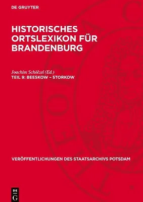 Produktbild von Historisches Ortslexikon für Brandenburg, Teil 9, Beeskow - Storkow