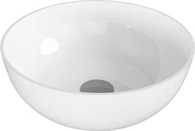 Produktbild von BANERA ROUND Aufsatzwaschtisch, Gussmarmor, Durchmesser 39 cm, weiß