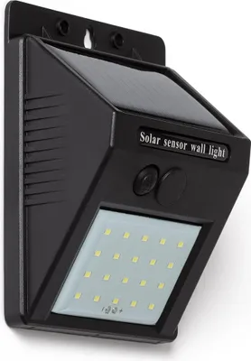 Produktbild von LED-Wandleuchte Aussen Solar IP65 mit Dämmerungsschaltung 6500K Kaltweiß