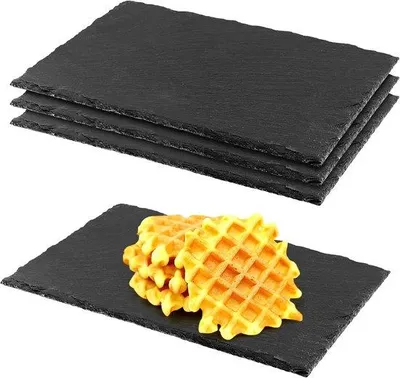 Produktbild von Famanu Servierplatten 30 x 20 cm - Set von 4 für Sushi, Käse, Buffet und Desserts