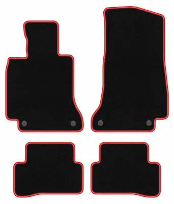 Immagine prodotto di Tappetini in velluto Nero/Rosso per Mercedes C W205 2015- Set 4 pezzi