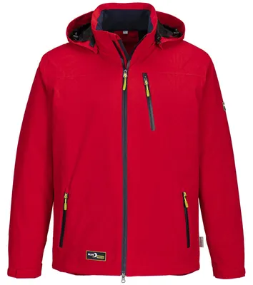 Produktbild von Blue Wave Herren Jacke Funktionjacke Jonas - Outdoorjacke mit abnehmbarer Kapuze in Rot Größe S