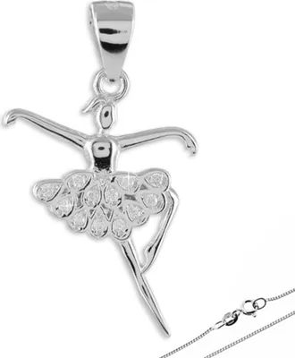 Produktbild von Kette Ballerina: Anhänger Schmuck Silber 925 Anhänger + 45 cm Kette