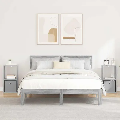 Produktbild von vidaXL Nachttisch 2 stk. Graues Sonoma 30,5 x 27 x 59,5 cm