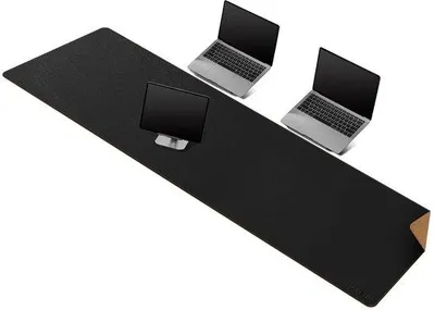 Image de Grand tapis de souris, noir, 170 x 50 cm, cuir, Kurk, gaming, travail