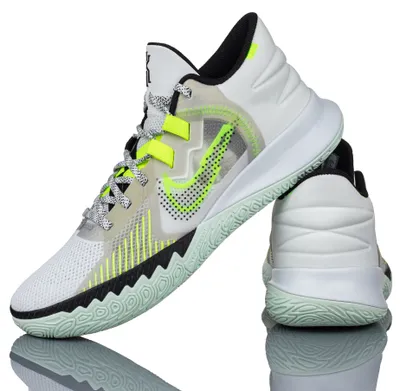 Produktbild von Nike Air Zoom Kyrie Flytrap V Indoor Basketball Hallenschuhe Sportschuhe weiß/schwarz/neon CZ4100-101, Schuhgröße:45 EU