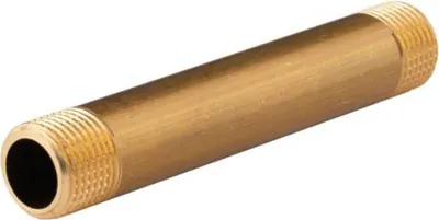 Produktbild von Messing Gewinde-Fitting Distanz Doppelnippel 1/2'-1/2' L= 120 mm, schwere Ausführung