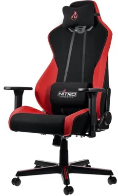 Zdjęcie produktu dla Nitro Concepts S300, Czarny, Czerwony, Czarny, Czerwony, Tkanina, Stal nierdzewna, Czarny, Nylon