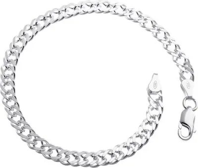 Produktbild von SILBERKETTEN STORE Zwillingspanzerkette Armband 5,5mm - 925 Silber - 18cm