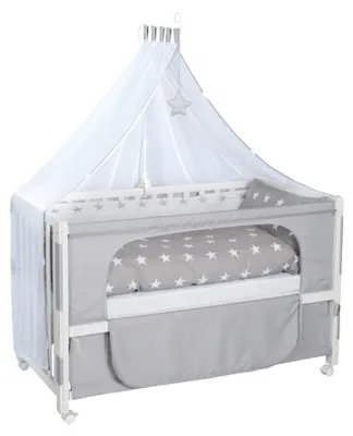 Zdjęcie produktu dla roba Roombed, łóżeczko dziecięce 60x120 cm, dostawka do łóżka rodziców z pełnym wyposażeniem