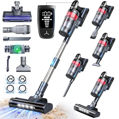 Produktbild von Grenintol V160 Akkustaubsauger 85.000 Pa, 500 W, 65 Min, Stielstaubsauger kabellos für Tierhaare, Teppich & Hartboden