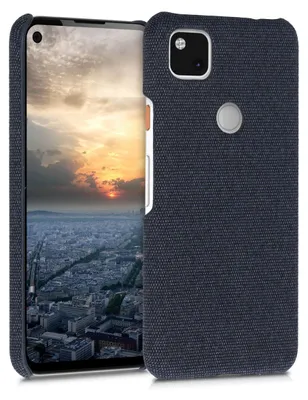 Produktbild von kwmobile Schutzhülle kompatibel mit Google Pixel 4a - Hülle - Stoff Cover Handyhülle - Backcover in Dunkelblau