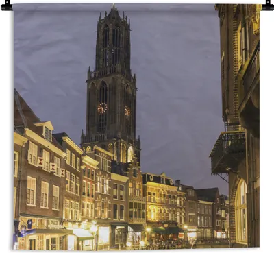 Produktbild von MuchoWow® Wandteppich Wandbehang Utrecht - Wasser - Licht 90x90 cm Tapisserie Dekoration Wandtuch - Wandaufhänger