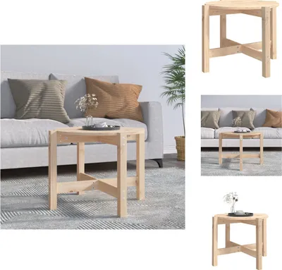 Produktbild von vidaXL Couchtisch Ø 62,5x45 cm Massivholz Kiefer -  Couchtische