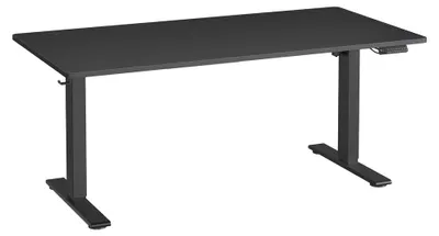 Image de Bureau réglable en hauteur électriquement, avec port USB-C | Noir | 160x80x72-120 cm